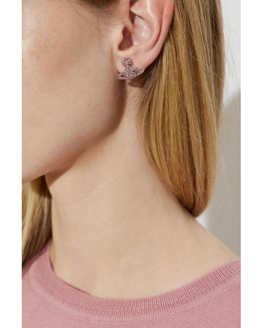 Vivienne Westwood Metallic 'Grace Bas Relief Stud' Earrings