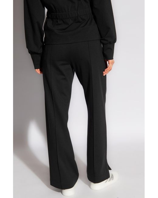 Moncler Black Trousers With Hem Slits,