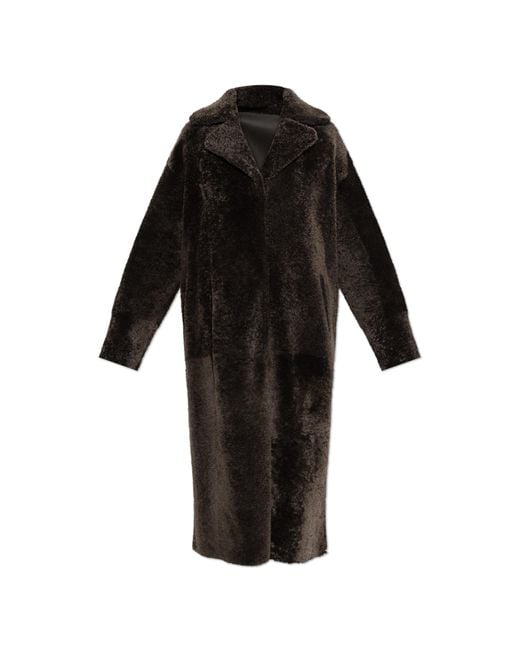Arma Black Reversible Shearling Coat 'Ines'