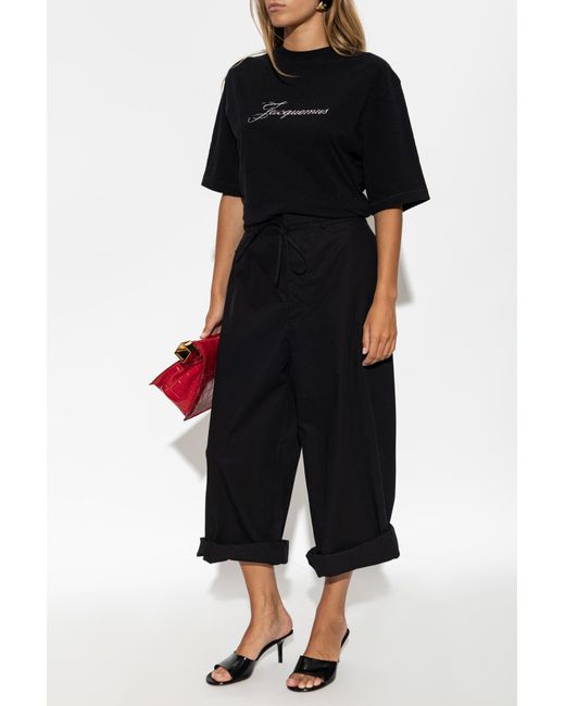 Jacquemus Black T-Shirt With Logo