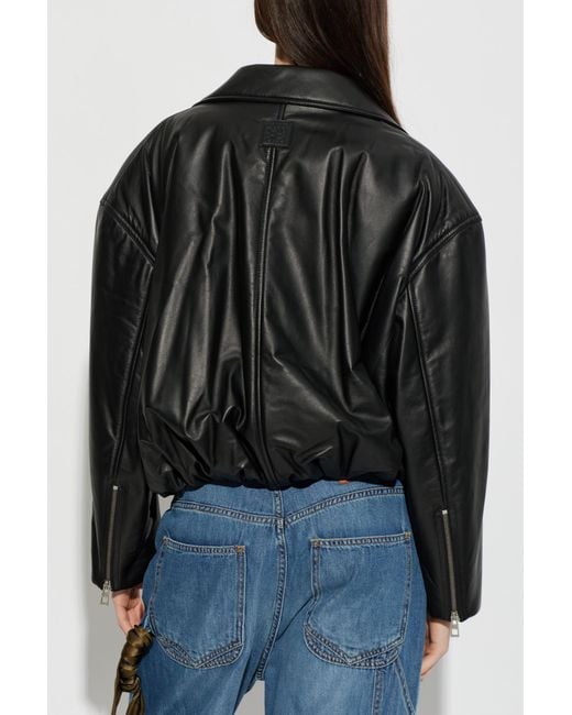 Loewe Blue Leather Insulated Jacket