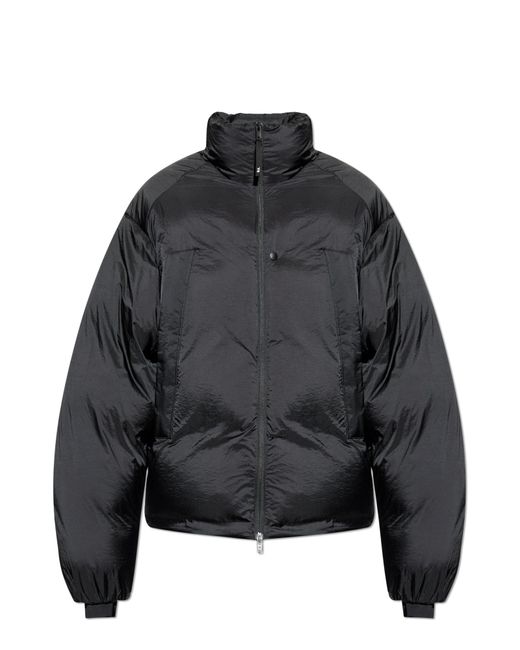 Y-3 Black Down Jacket With Pattern for men