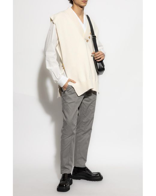 Dolce & Gabbana Natural Sweater With Shimmering Appliqués for men