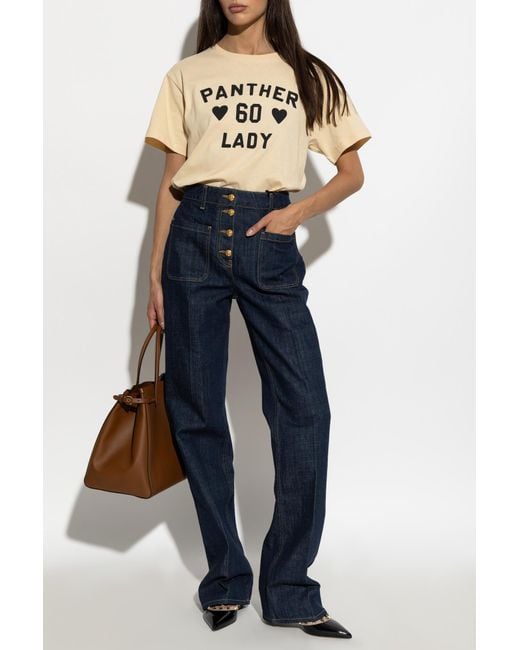 Valentino Garavani Natural T-Shirt With Print