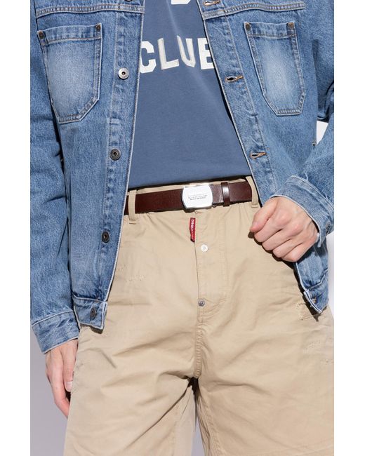 DSquared² Brown Leather Belt for men