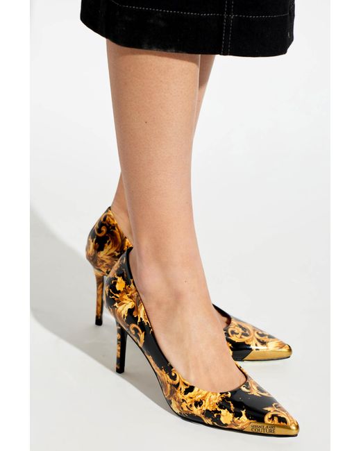 Versace Jeans Couture White Heeled Shoes
