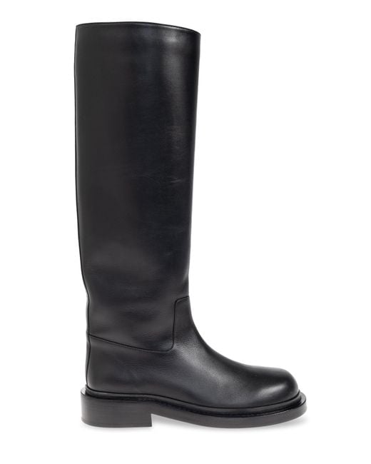 Jil Sander Black Leather Boots