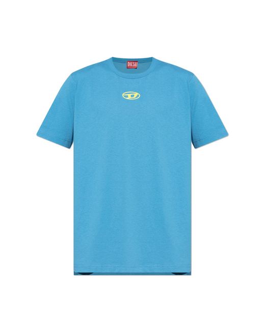 DIESEL Blue T-Shirt "T-Adjust" for men