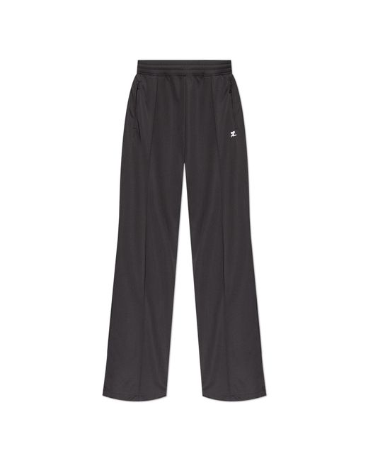 Courreges Black Sweatpants With Seam Detailing On The Legs for men