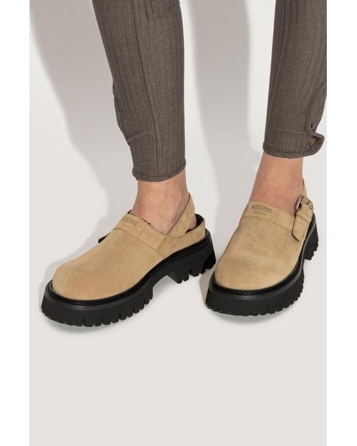 Moschino Black Suede Platform Shoes