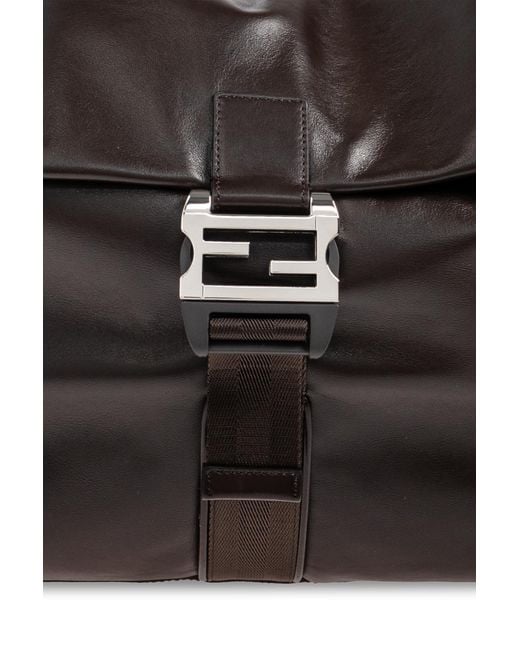 Fendi Black Shoulder Bag "Flux Maxi Messenger" for men
