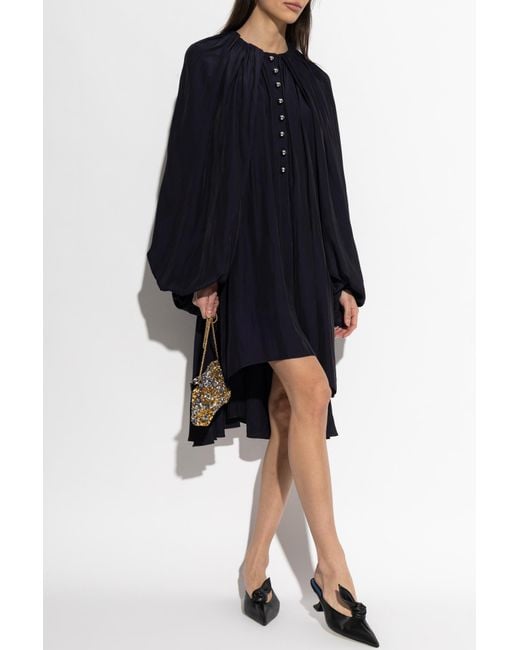 Lanvin Blue Asymmetrical Dress