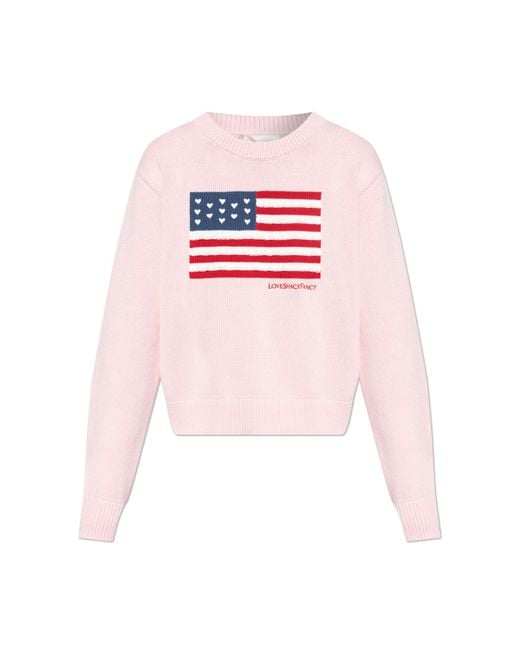 LoveShackFancy Blue Sweater 'Blushing'