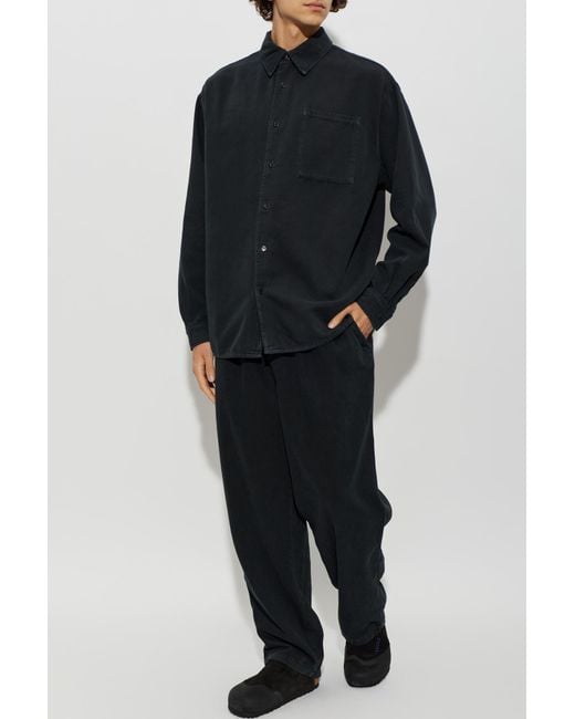 American Vintage Black Wide-Leg Trousers for men