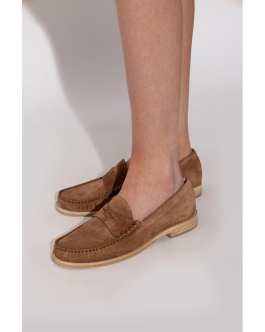 Stuart Weitzman Brown "Lottie" Loafers