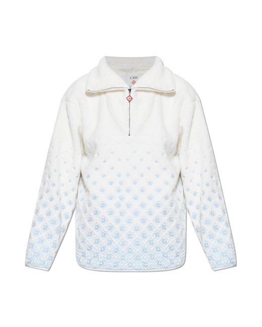 Casablanca White Monogram Sweatshirt for men