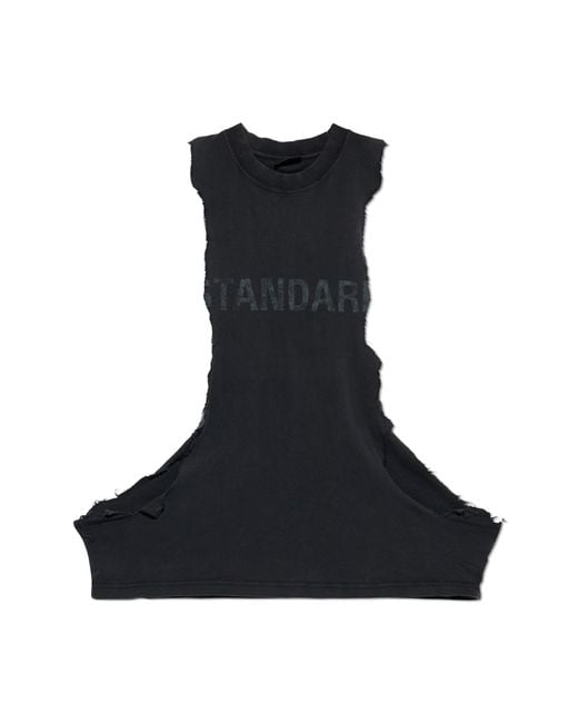 Balenciaga Black Top With A Destroyed Effect for men