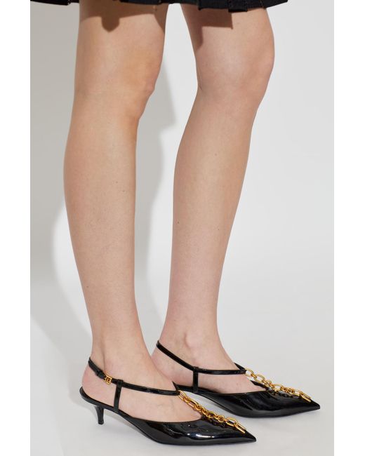 Balmain Black Heeled Shoes 'Sync'