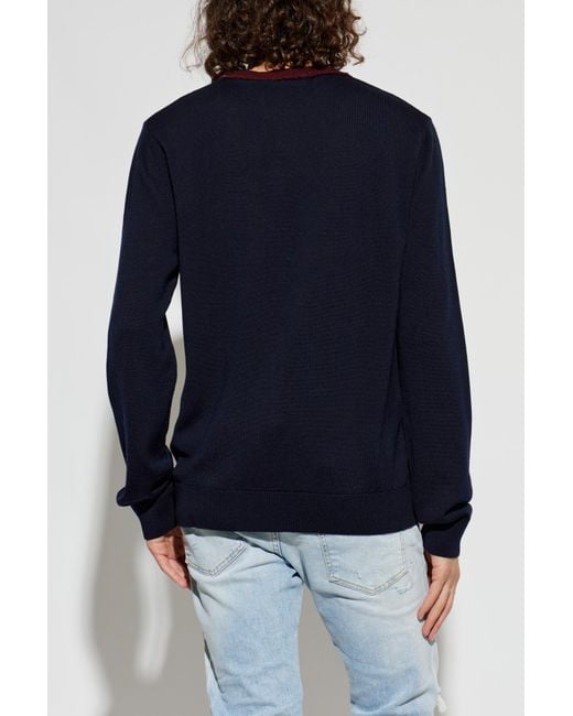 DSquared² Blue Wool Sweater for men