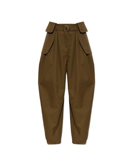 Loewe Green Loose-Fit Trousers With A Belt