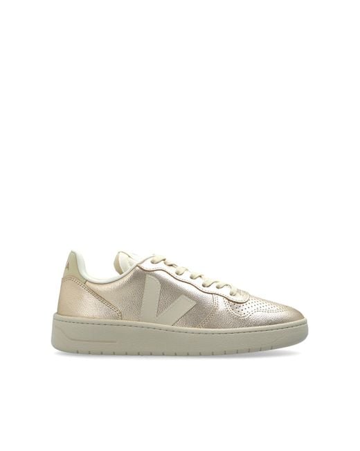 Veja White Sports Shoes "V-10 Prime Leather"