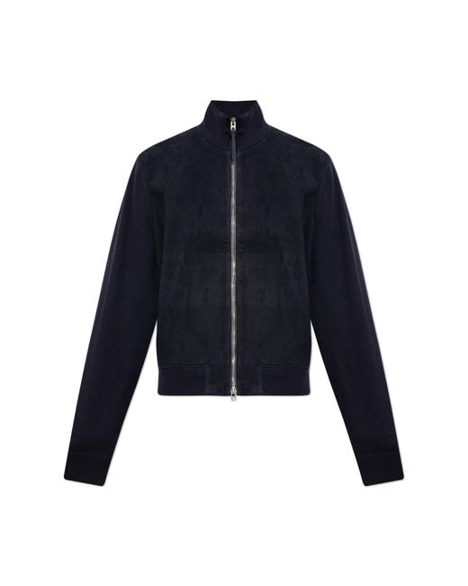 Tom Ford Blue Cardigan Made Of Combined Fabrics for men