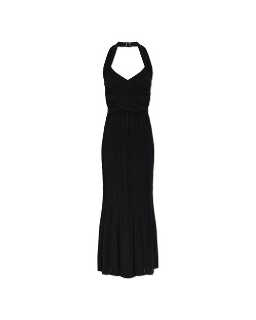 Balmain Black Backless Dress