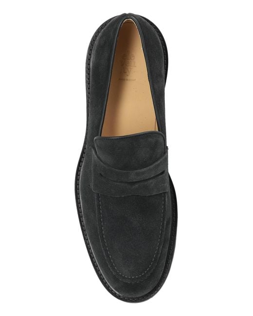 Eleventy Black Suede Loafers for men