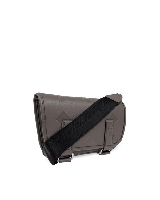 MCM Gray Leather Shoulder Bag for men