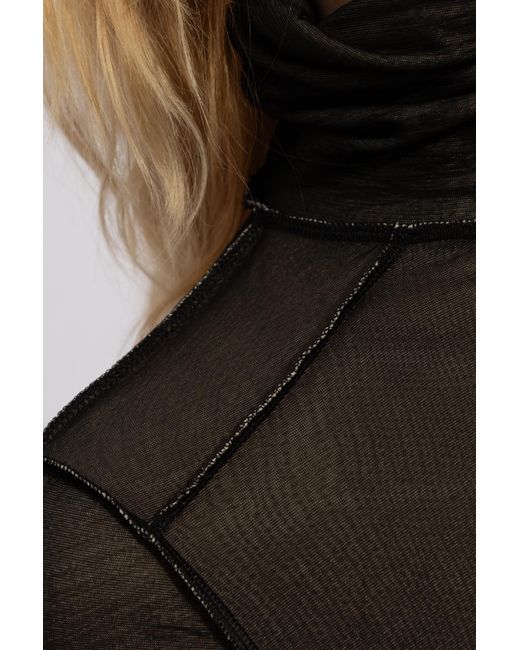 Maison Margiela Black Two-layer Bodysuit,