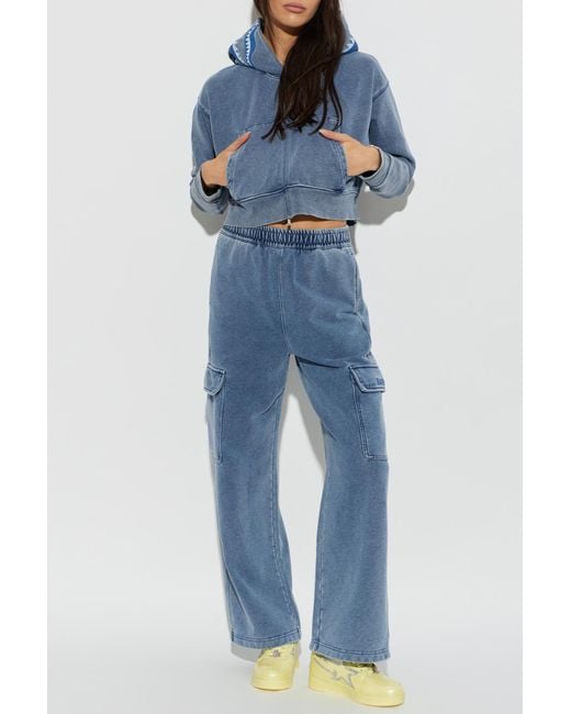 A Bathing Ape Blue Wide-Leg Trousers