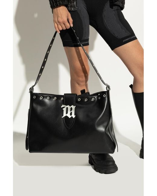 M I S B H V Black Shoulder Bag "Hobo New"