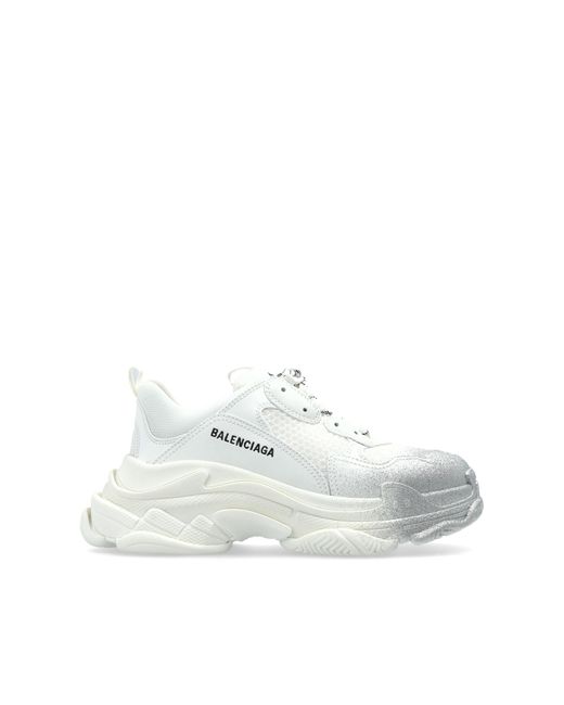 Balenciaga White 'Triple S' Sports Shoes