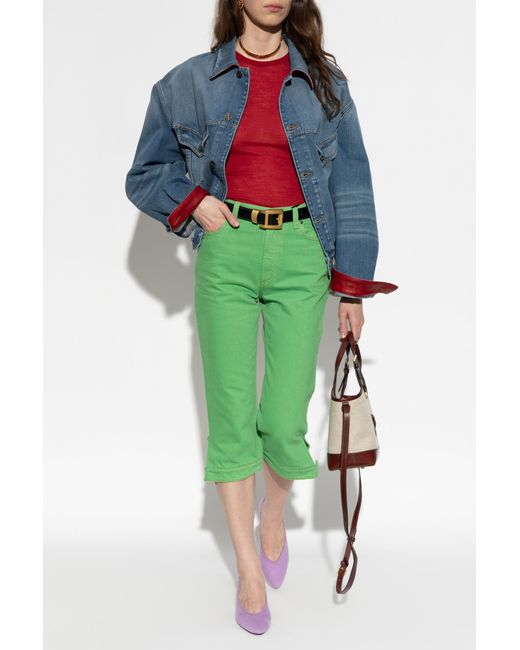 Versace Green Capri Jeans