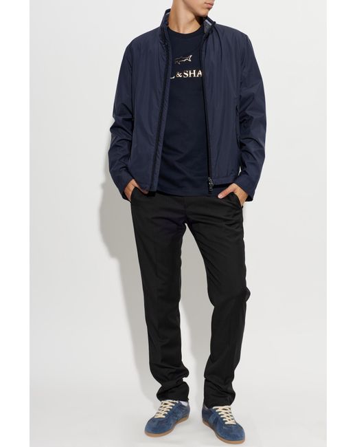 Paul & Shark Blue Jacket With Logo for men