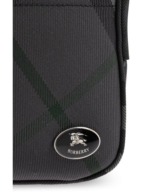 Burberry Black Shoulder Bag 'Grid Slim' for men