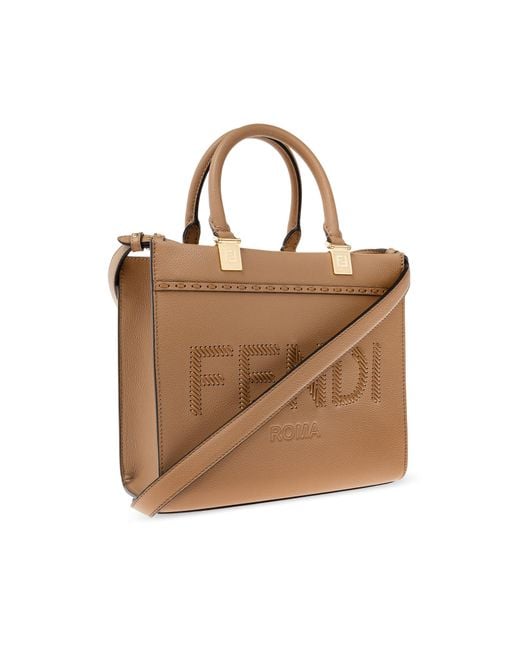 Fendi Black Sunshine Small Shopper Bag
