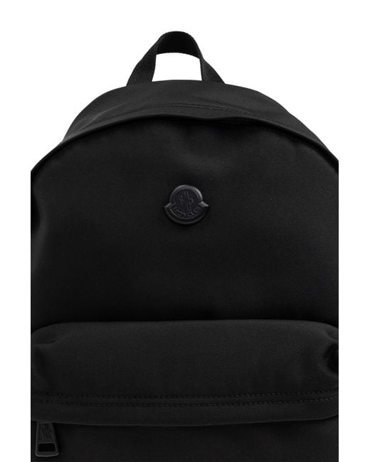 Moncler Black Backpack With Logo for men
