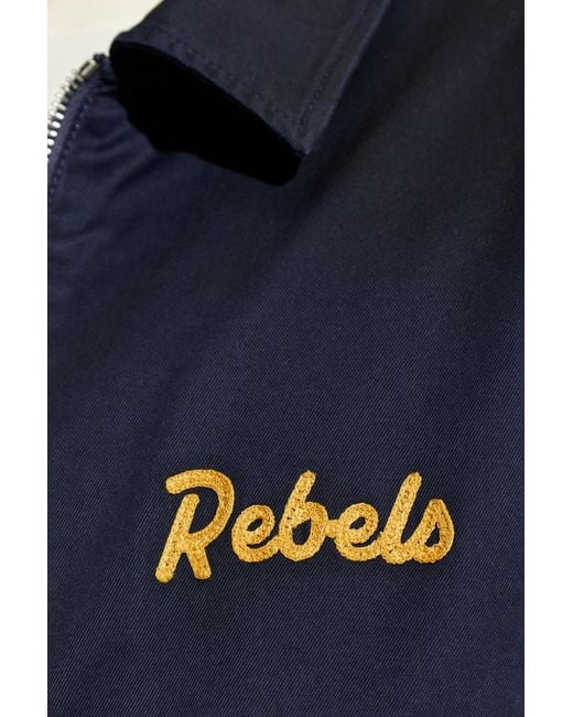 DSquared² Blue Bomber Jacket With 'Bomber' Logo for men