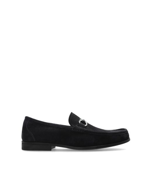 Ferragamo Black Suede Shoes "Grandioso" for men