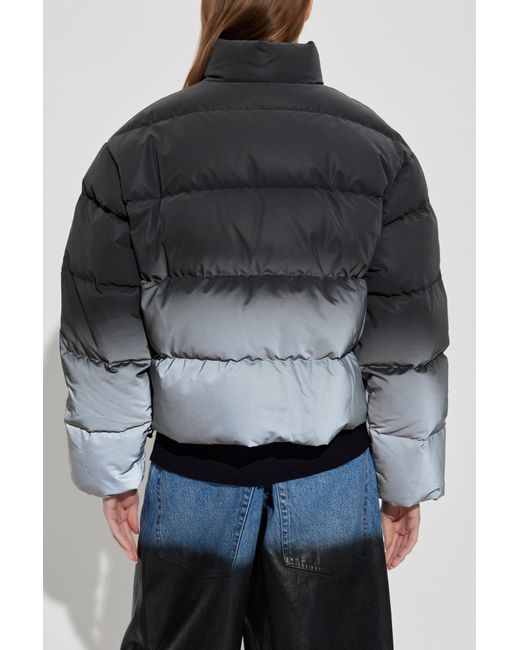 Alexander Wang Black Down Jacket With Reflective Effect