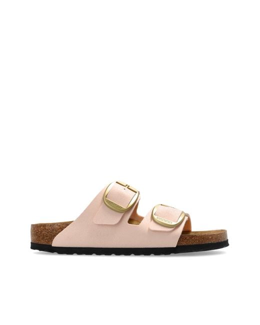 Birkenstock Pink 'Arizona Big Buckle' Slides