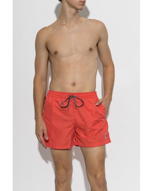 Paul Smith Red Swim Shorts for men