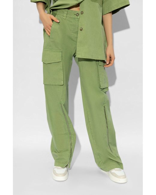 Stella McCartney Green Cargo Trousers,