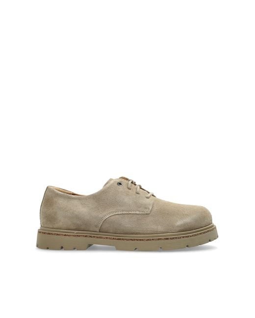 Birkenstock Black Suede Shoes Gighwood Lace Low for men