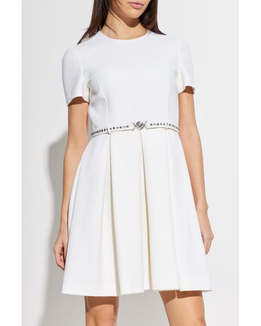 Versace White Wool Dress
