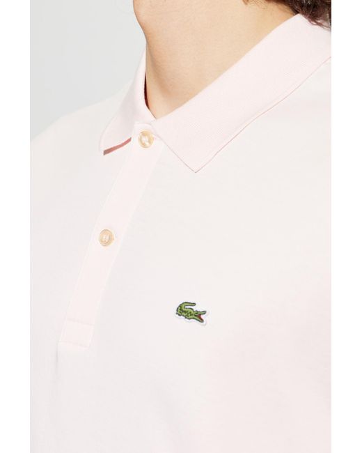 Lacoste Blue Polo With Logo Patch for men