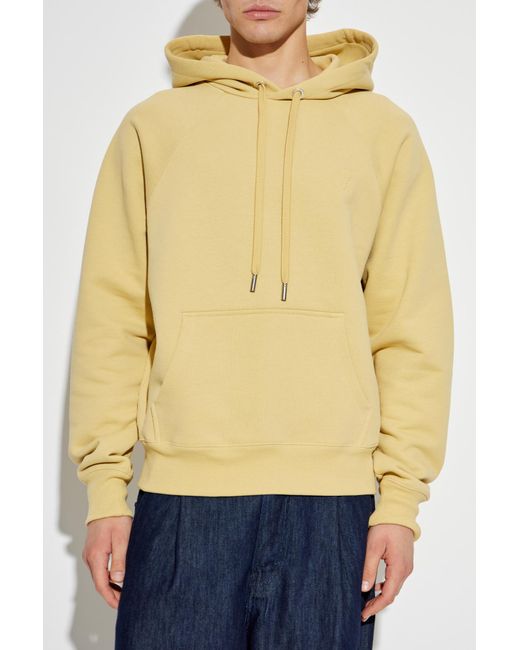 AMI Yellow Sweatshirt With Logo