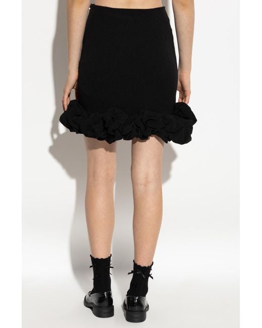 ROTATE BIRGER CHRISTENSEN Black Skirt With Ruffle
