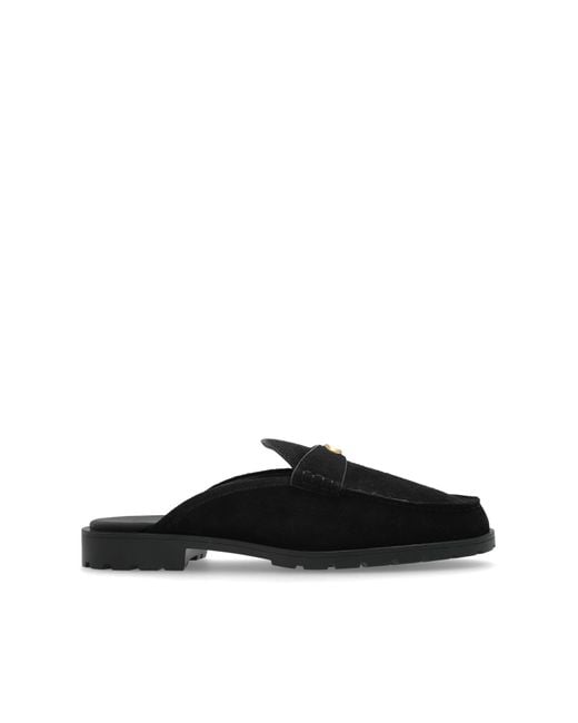 COACH Black Slides With Logo